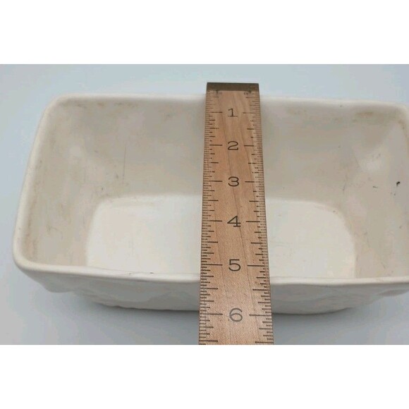 Vintage Hull USA 9” Long Ceramic White Matte Finish Glazed Fruit Planter #F18 - Picture 8 of 8